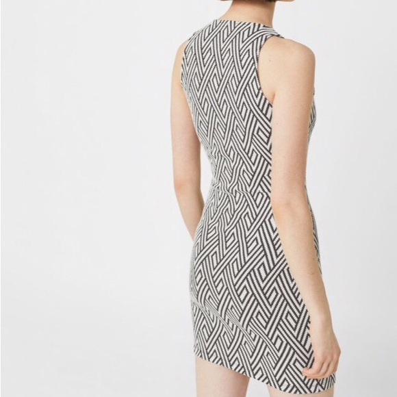 RD Style Black and White Patterned Midi Dress NWOT - Picture 2 of 8